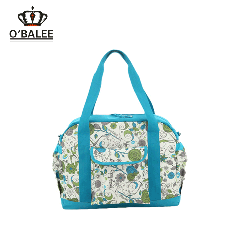 High quality muti-functional Polyester easy to carry diaper bag