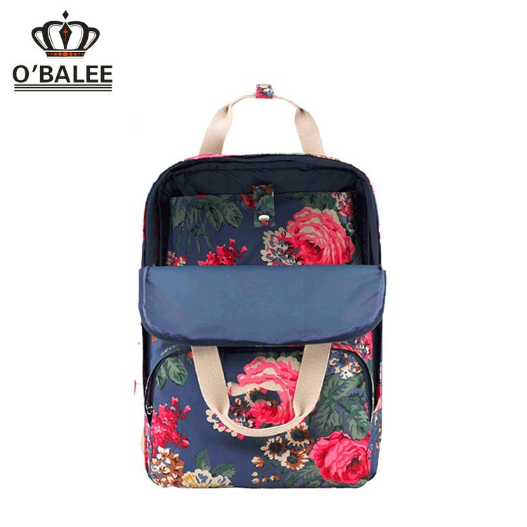Hot Custom Print Large cotton Travel Mummy Diaper Bag
