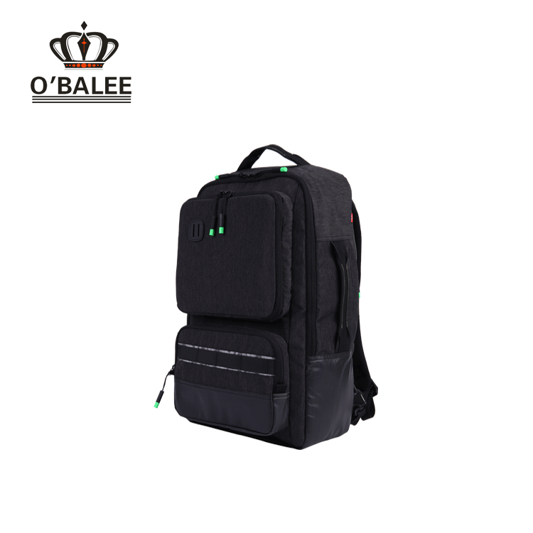 BSCI audit grey waterproof vintage backpack laptop with side pockets