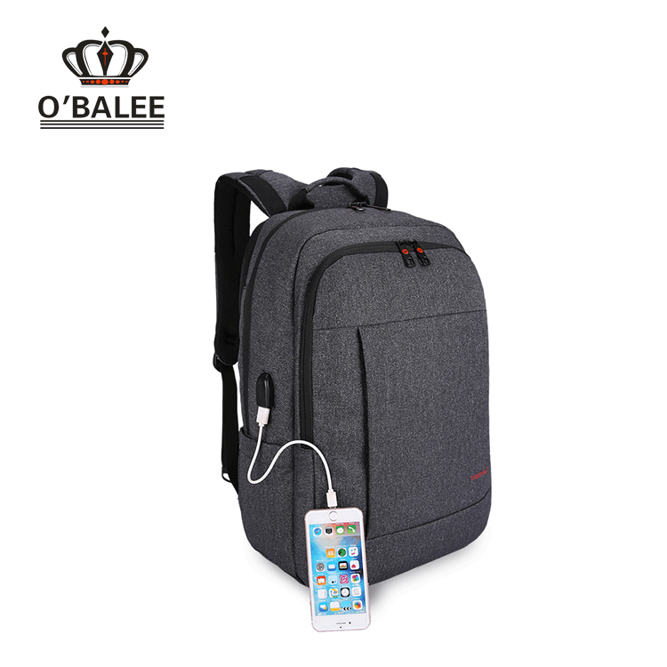 Fashion Light Grey Flake Backpack bag WIth Laptop Compartment
