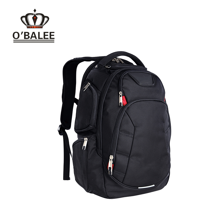 Exquisite Designs And Easy-to-use Functionality Black Polyester Backpack