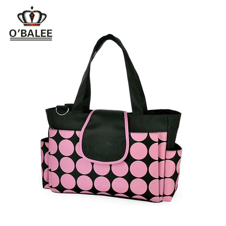 New product blue waterproof polyester baby mama bag