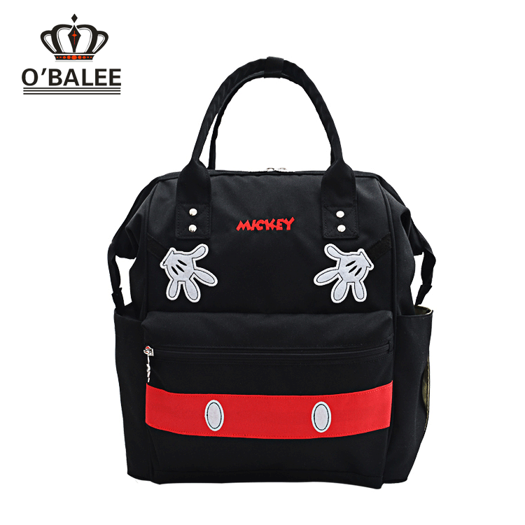 Wholesale elegance diapers bag, customized LOGO black adult diaper tote bag