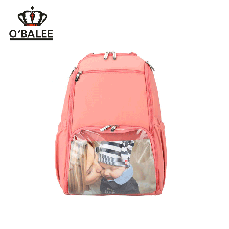 fashional flower design diaper backpack, wholesale baby nappy backpack