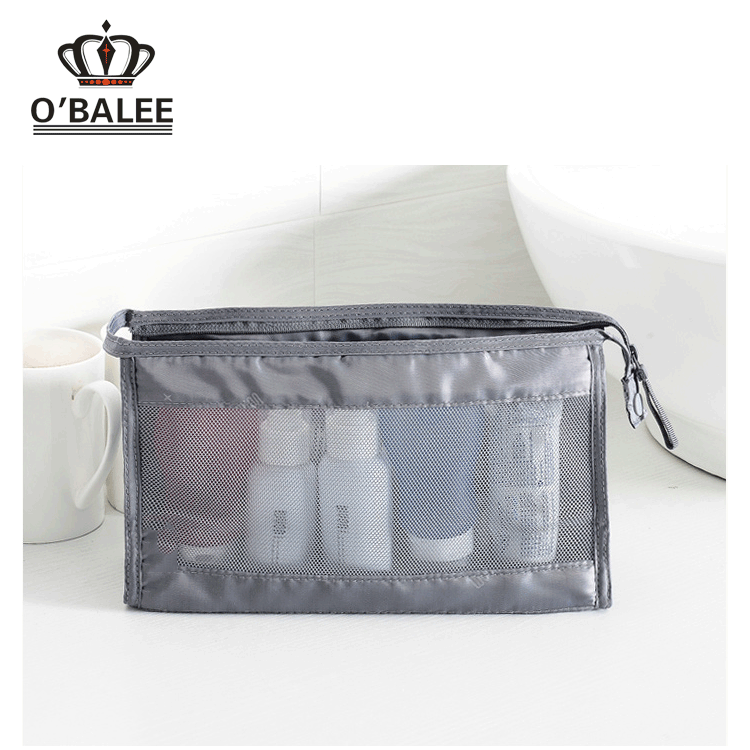 Customized mesh shower bag, waterproof cosmetic storage bag