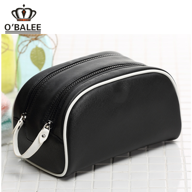 Quality products fanny leather cosmetic bag for makeup