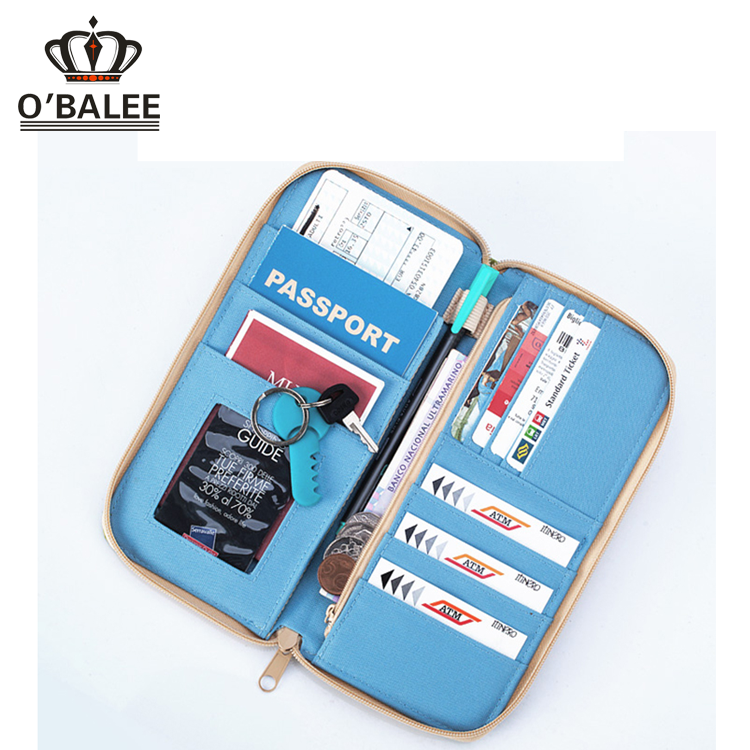 Durable Waterproof Travel Bag Document Wallet, Passport Holder for Credit card