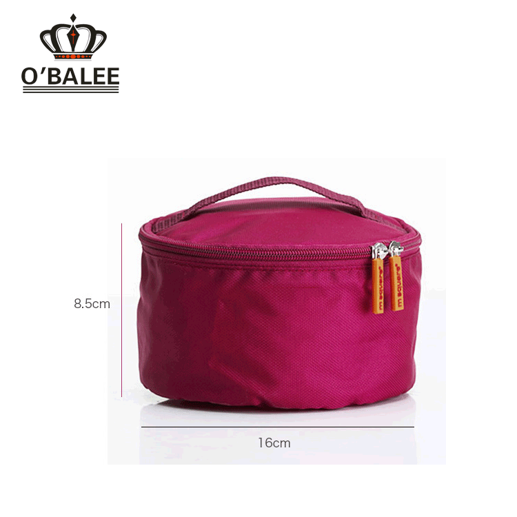 New cute round lady makeup bag, custom tote cosmetic bag