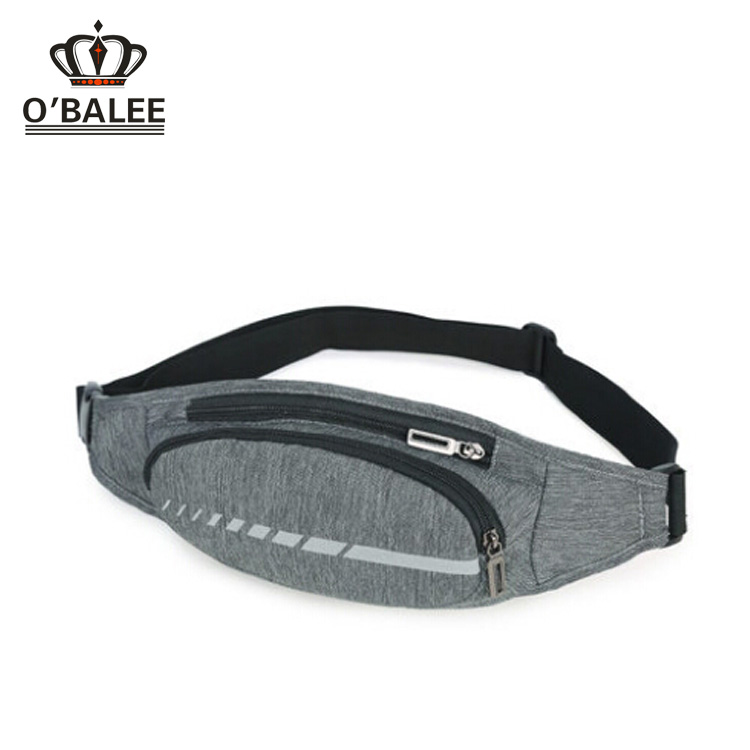 customized portable adjustable cheap running belt with zipper