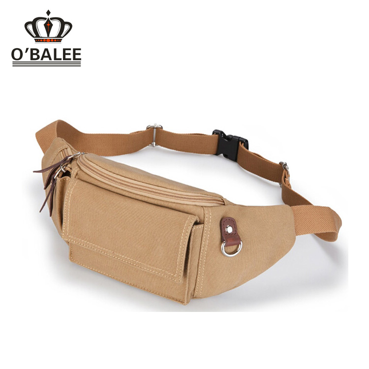Outdoor Sports Cycling Travel Hiking Chequer Waist Pack Fanny Bag canvas