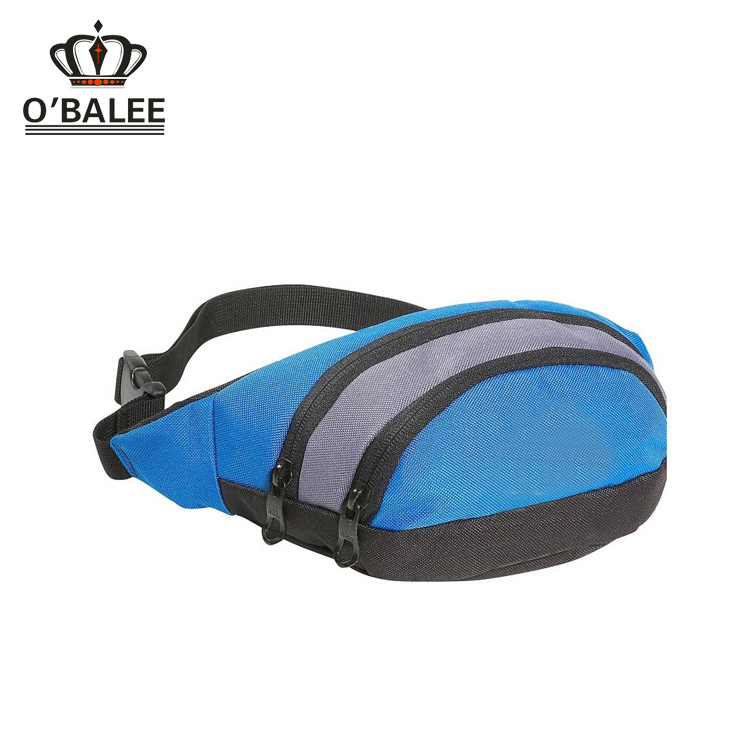 Black fanny waist bag, nylon waterproof mens chest bag