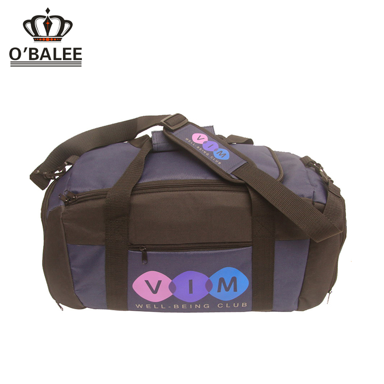 Navy simple tote travel bag gym sport duffle bag