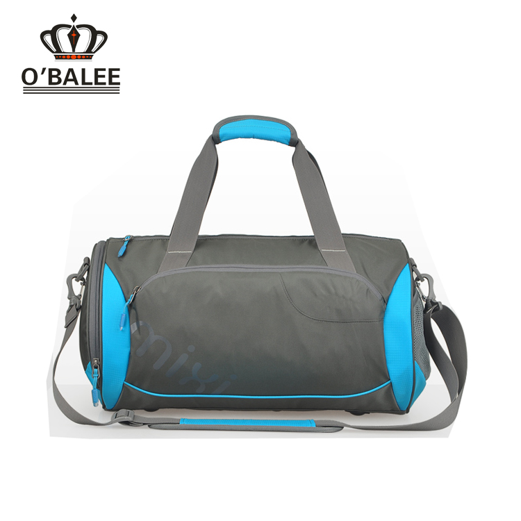 BSCI audit tote shoulder travelling sport bag, men nylon duffle bags