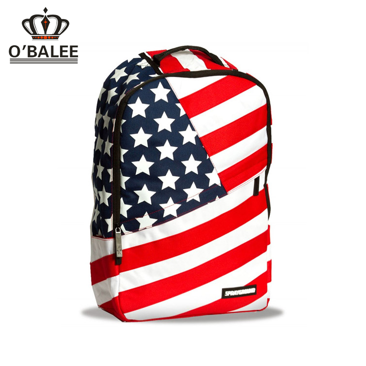 Stars and Stripes full printing backpack for promotion