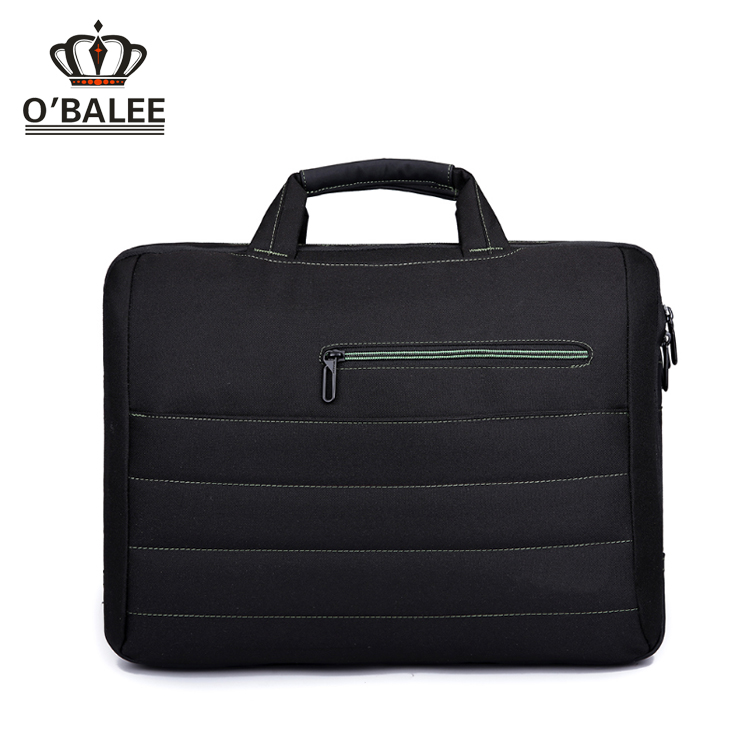 Deluxe business slimmer laptop messenger bag, fashion black slim case