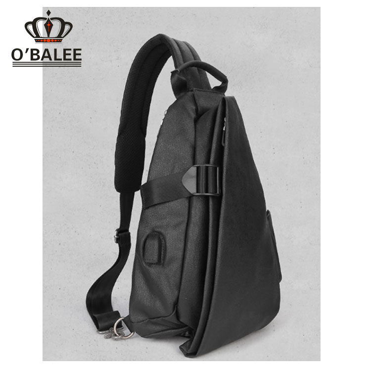 mens leather chest bag