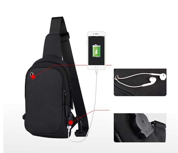 mens crossbody chest bag