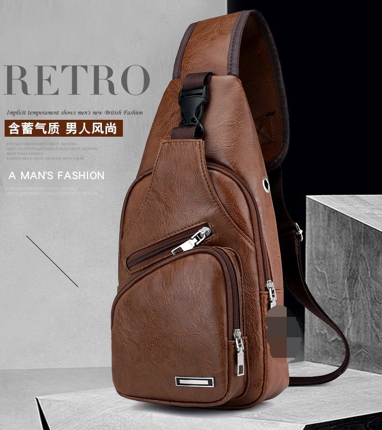 men leather backpack
